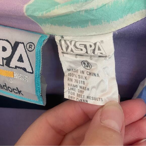 IXSPA by Jamie Sadock Vintage Silk Full Zip Lightweight Jacket Size Medium - Picture 8 of 8